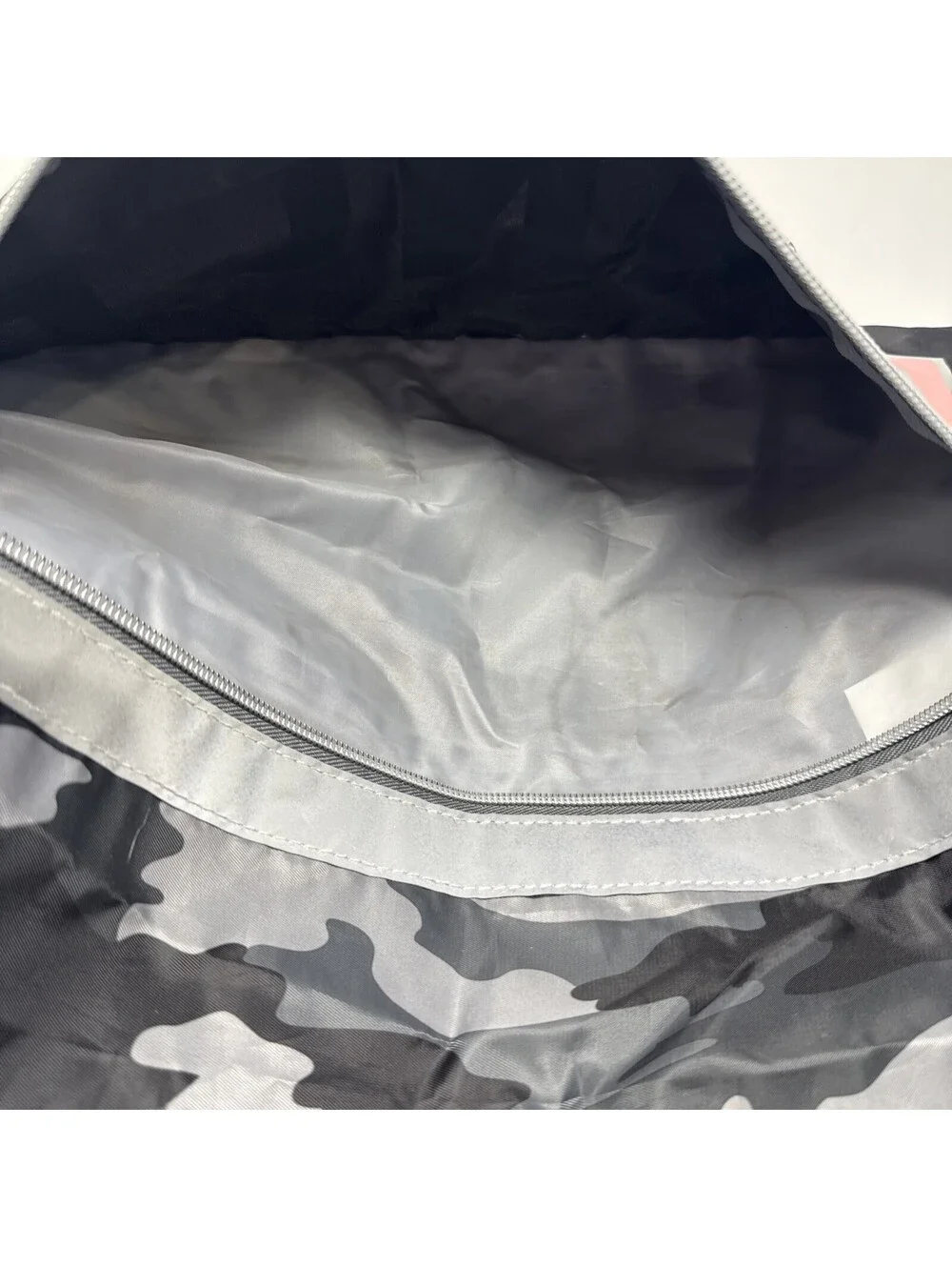 Justice Camo DANCE Drawstring Backpack Bag Large Zip Pocket Tote 14